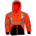 Tingley Rubber Tingley® S78129 Class 3 Hooded Sweatshirt, Fluorescent Orange, 5XL S78129.5X